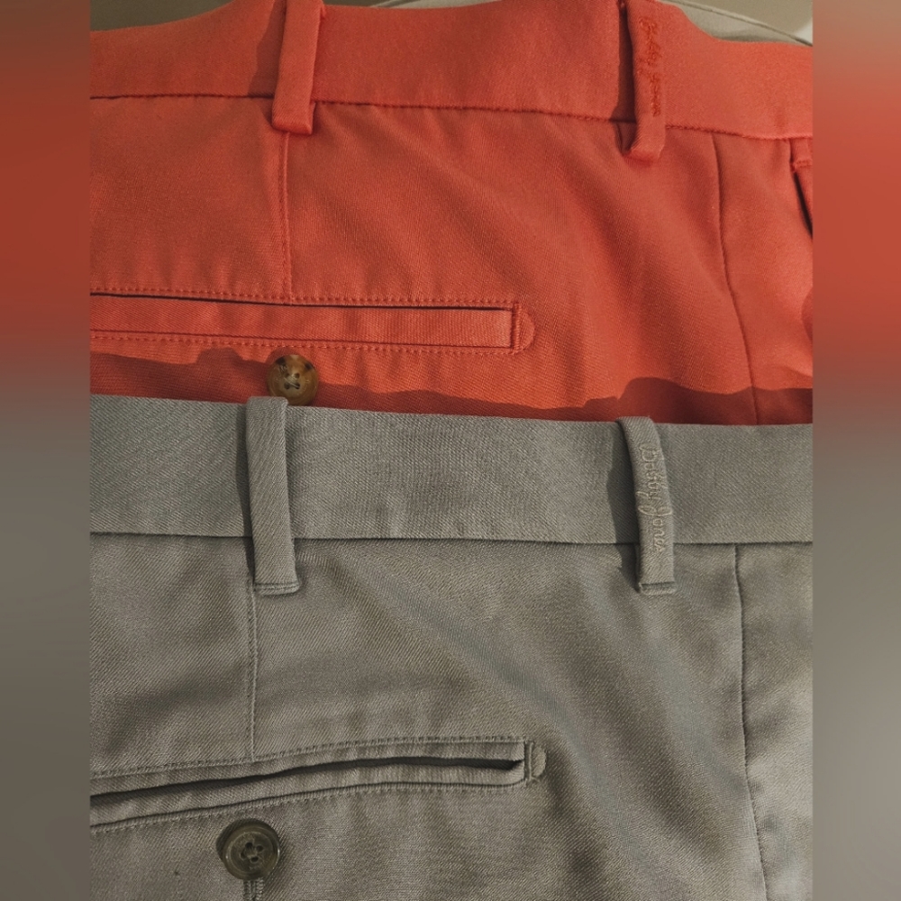 Men's Bobby Jones Shorts Bundle (2 Pairs) 44" Waist 11" Inseam (Coral Red/Grey)